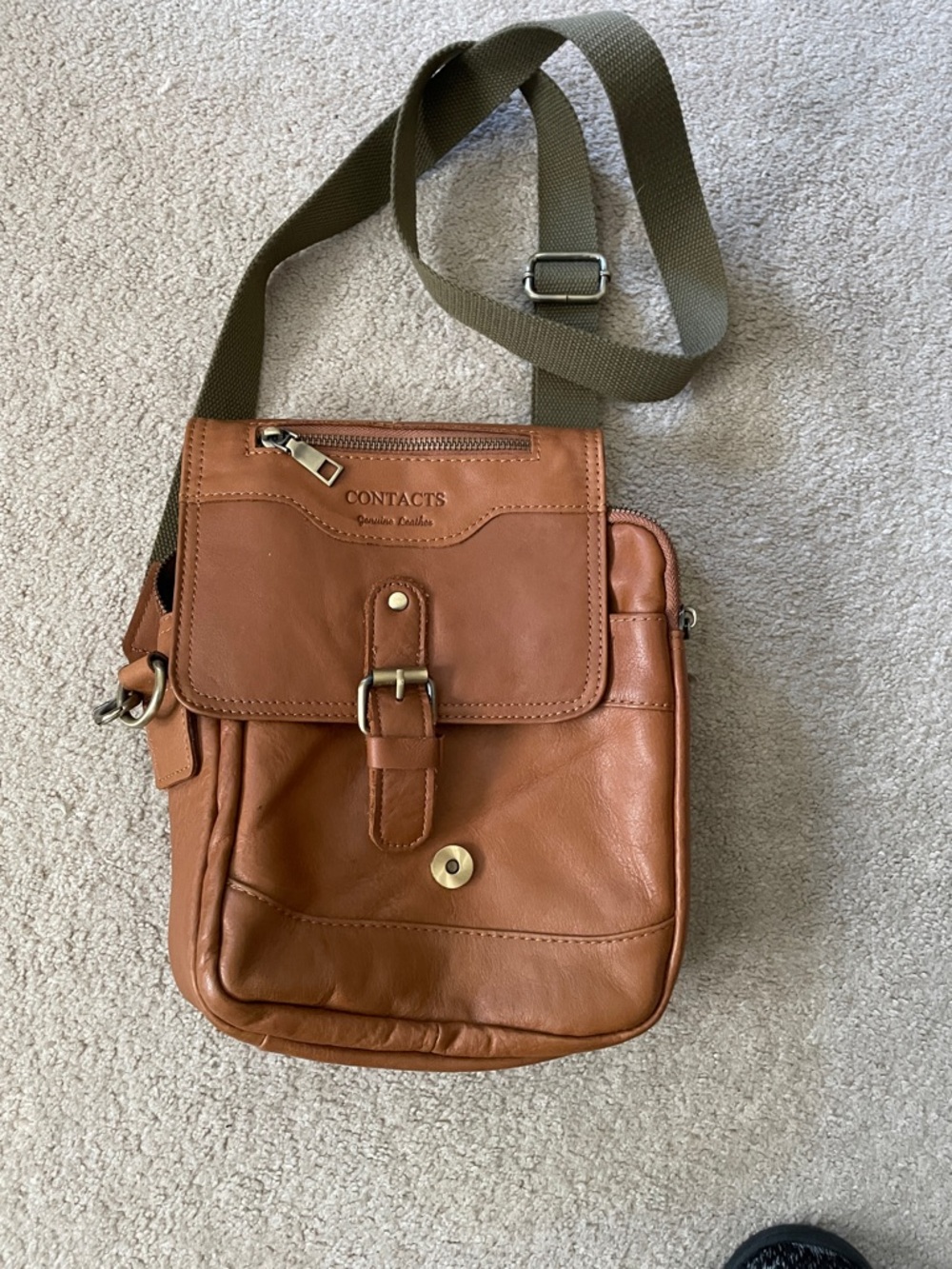 Brown Leather Crossbody Bag for Men